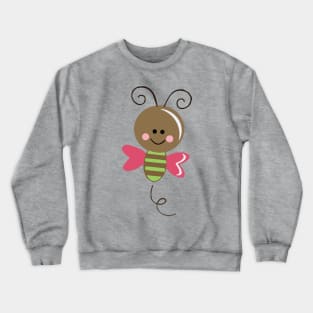 Cute bee design, bee with heart wings Crewneck Sweatshirt